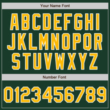 Загрузить изображение в средство просмотра галереи, Custom Green Gold-White Bomber Full-Snap Varsity Letterman Two Tone Jacket