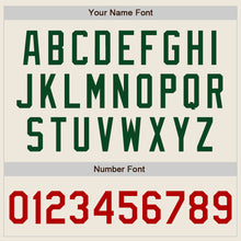 Charger l'image dans la galerie, Custom Cream Red-Green Bomber Full-Snap Varsity Letterman Jacket