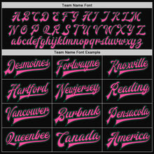 Загрузить изображение в средство просмотра галереи, Custom Black Kelly Green-Pink Bomber Full-Snap Varsity Letterman Jacket