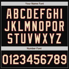 Load image into Gallery viewer, Custom Black City Cream-Crimosn Bomber Full-Snap Varsity Letterman Jacket