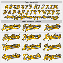 Загрузить изображение в средство просмотра галереи, Custom White Gold-Black Bomber Full-Snap Varsity Letterman Jacket