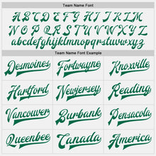 Charger l'image dans la galerie, Custom White Kelly Green Bomber Full-Snap Varsity Letterman Jacket