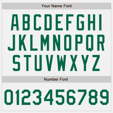 Charger l'image dans la galerie, Custom White Kelly Green Bomber Full-Snap Varsity Letterman Jacket