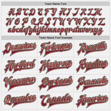 Load image into Gallery viewer, Custom White Crimson City Cream-Black Bomber Full-Snap Varsity Letterman Jacket