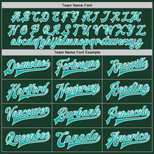 Загрузить изображение в средство просмотра галереи, Custom Green Aqua-White Bomber Full-Snap Varsity Letterman Jacket