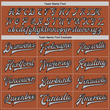 Load image into Gallery viewer, Custom Texas Orange Gray-Black Bomber Full-Snap Varsity Letterman Jacket