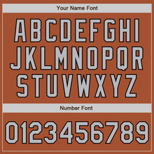 Load image into Gallery viewer, Custom Texas Orange Gray-Black Bomber Full-Snap Varsity Letterman Jacket