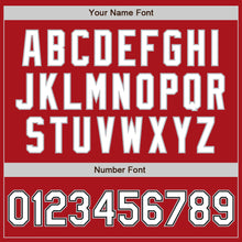 Laden Sie das Bild in den Galerie-Viewer, Custom Red White Black-Gray Bomber Full-Snap Varsity Letterman Jacket