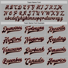 Load image into Gallery viewer, Custom Gray Black Crimson-City Cream Bomber Full-Snap Varsity Letterman Jacket