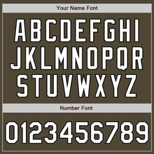 Laden Sie das Bild in den Galerie-Viewer, Custom Olive White-Black Bomber Full-Snap Varsity Letterman Salute To Service Jacket