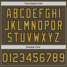 Laden Sie das Bild in den Galerie-Viewer, Custom Olive Old Gold-Black Bomber Full-Snap Varsity Letterman Salute To Service Jacket