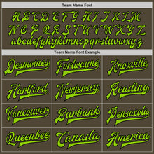 Laden Sie das Bild in den Galerie-Viewer, Custom Olive Neon Green-Black Bomber Full-Snap Varsity Letterman Salute To Service Jacket