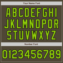 Laden Sie das Bild in den Galerie-Viewer, Custom Olive Neon Green-Black Bomber Full-Snap Varsity Letterman Salute To Service Jacket