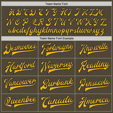 Laden Sie das Bild in den Galerie-Viewer, Custom Olive Gold-Navy Bomber Full-Snap Varsity Letterman Salute To Service Jacket