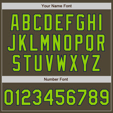 Laden Sie das Bild in den Galerie-Viewer, Custom Olive Neon Green-Navy Bomber Full-Snap Varsity Letterman Salute To Service Jacket