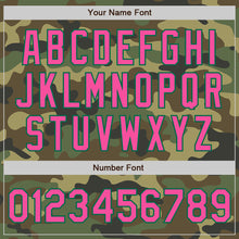 Charger l'image dans la galerie, Custom Camo Pink-Kelly Green Bomber Full-Snap Varsity Letterman Salute To Service Jacket