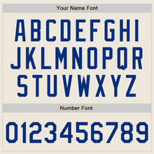 Load image into Gallery viewer, Custom Cream Royal-White Bomber Full-Snap Varsity Letterman Jacket