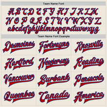 Charger l'image dans la galerie, Custom Cream Red-Royal Bomber Full-Snap Varsity Letterman Jacket