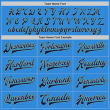 Load image into Gallery viewer, Custom Powder Blue Navy Gray-Teal Bomber Full-Snap Varsity Letterman Jacket