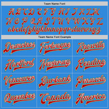 Load image into Gallery viewer, Custom Powder Blue Red-Kelly Green Bomber Full-Snap Varsity Letterman Jacket