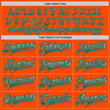Load image into Gallery viewer, Custom Orange Kelly Green Cream-Black Bomber Full-Snap Varsity Letterman Jacket