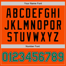 Load image into Gallery viewer, Custom Orange Kelly Green Cream-Black Bomber Full-Snap Varsity Letterman Jacket