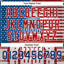 Laden Sie das Bild in den Galerie-Viewer, Custom Red US Navy Blue-Royal American Flag Fashion United States Congress Building 3D Pattern Design Bomber Full-Snap Varsity Letterman Jacket