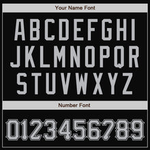 Charger l'image dans la galerie, Custom Black Gray Bomber Full-Snap Varsity Letterman Two Tone Jacket