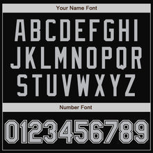 Charger l'image dans la galerie, Custom Black Gray Bomber Full-Snap Varsity Letterman Two Tone Jacket