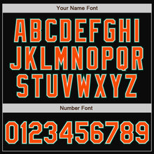 Charger l'image dans la galerie, Custom Black Orange-Kelly Green Bomber Full-Snap Varsity Letterman Two Tone Jacket