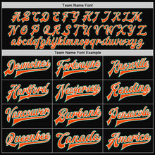Charger l'image dans la galerie, Custom Black Kelly Green-Orange Bomber Full-Snap Varsity Letterman Two Tone Jacket