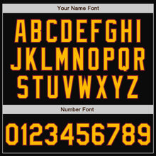 Charger l'image dans la galerie, Custom Black Gold-Crimson Bomber Full-Snap Varsity Letterman Two Tone Jacket