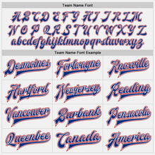 Charger l'image dans la galerie, Custom White Royal-Red Bomber Full-Snap Varsity Letterman Two Tone Jacket