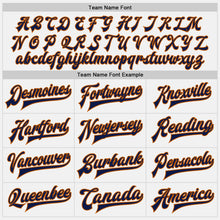 Load image into Gallery viewer, Custom White Navy-Texas Orange Bomber Full-Snap Varsity Letterman Two Tone Jacket