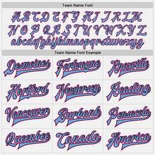 Load image into Gallery viewer, Custom White Light Blue Black-Pink Bomber Full-Snap Varsity Letterman Two Tone Jacket