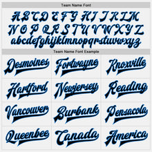 Charger l'image dans la galerie, Custom White Powder Blue-Black Bomber Full-Snap Varsity Letterman Two Tone Jacket