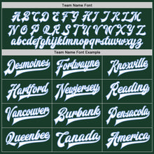 Load image into Gallery viewer, Custom Green White-Light Blue Bomber Full-Snap Varsity Letterman Two Tone Jacket