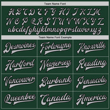 Load image into Gallery viewer, Custom Green Black-Gray Bomber Full-Snap Varsity Letterman Two Tone Jacket