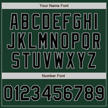 Load image into Gallery viewer, Custom Green Black-Gray Bomber Full-Snap Varsity Letterman Two Tone Jacket