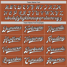 Load image into Gallery viewer, Custom Texas Orange White-Black Bomber Full-Snap Varsity Letterman Two Tone Jacket