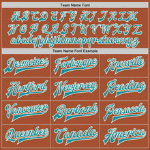 Load image into Gallery viewer, Custom Texas Orange Teal-White Bomber Full-Snap Varsity Letterman Two Tone Jacket