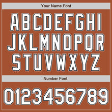 Load image into Gallery viewer, Custom Texas Orange White Black-Gray Bomber Full-Snap Varsity Letterman Two Tone Jacket