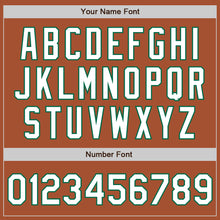 Load image into Gallery viewer, Custom Texas Orange White-Kelly Green Bomber Full-Snap Varsity Letterman Two Tone Jacket