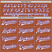 Load image into Gallery viewer, Custom Texas Orange White-Purple Bomber Full-Snap Varsity Letterman Two Tone Jacket