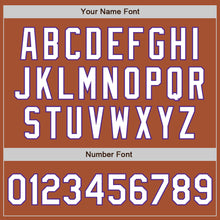 Load image into Gallery viewer, Custom Texas Orange White-Purple Bomber Full-Snap Varsity Letterman Two Tone Jacket