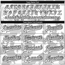 Laden Sie das Bild in den Galerie-Viewer, Custom White Black 3D Pattern Design Bomber Full-Snap Varsity Letterman Jacket