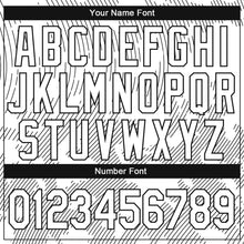 Laden Sie das Bild in den Galerie-Viewer, Custom White Black 3D Pattern Design Bomber Full-Snap Varsity Letterman Jacket