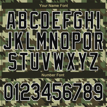 Загрузить изображение в средство просмотра галереи, Custom Camo Black-White Geometric Camouflage 3D Bomber Full-Snap Varsity Letterman Salute To Service Jacket