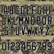 Загрузить изображение в средство просмотра галереи, Custom Camo Black-White Geometric Camouflage 3D Bomber Full-Snap Varsity Letterman Salute To Service Jacket
