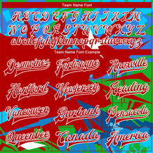 Load image into Gallery viewer, Custom Graffiti Pattern Red-White Hiphop Abstract Urban Street Art 3D Bomber Full-Snap Varsity Letterman Jacket